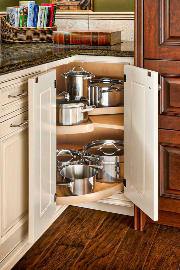 Minimalist Corner Cabinet Kitchen Storage Ideas for Living room