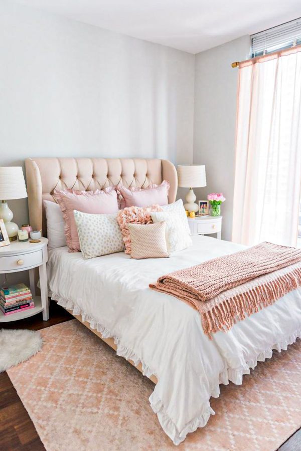 Best Blush Pink And Lovely Bedroom Design Ideas - Elisabeth's Designs