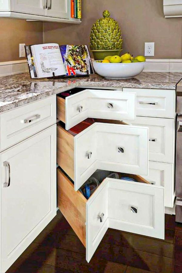 Minimalist Corner Cabinet Kitchen for Small Space