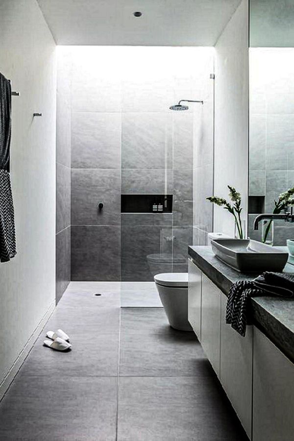 55+ Great grey bathroom tiles design ideas - Elisabeth's Designs