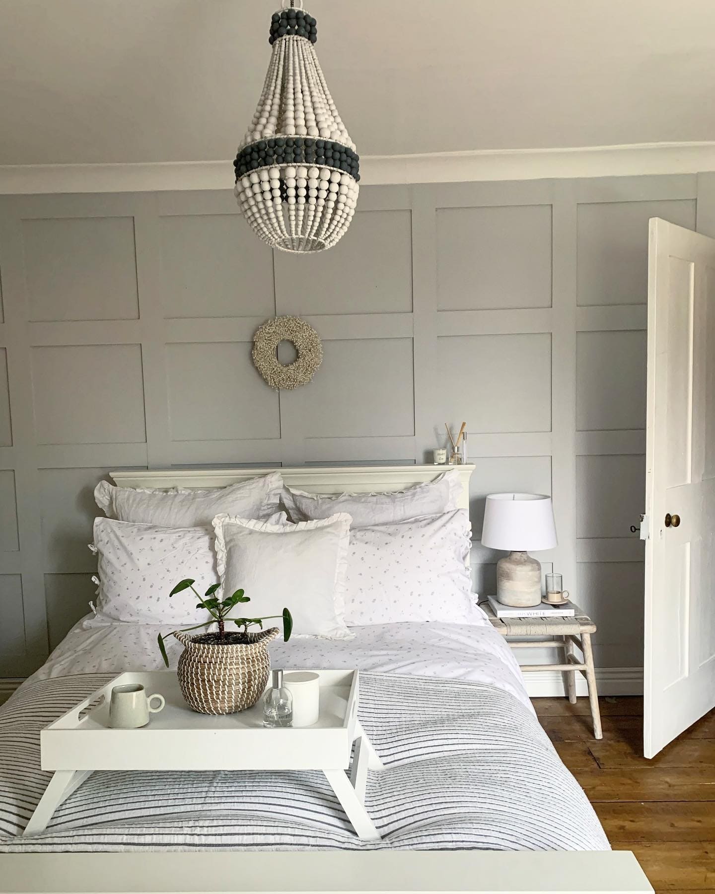 white bedroom chandelier