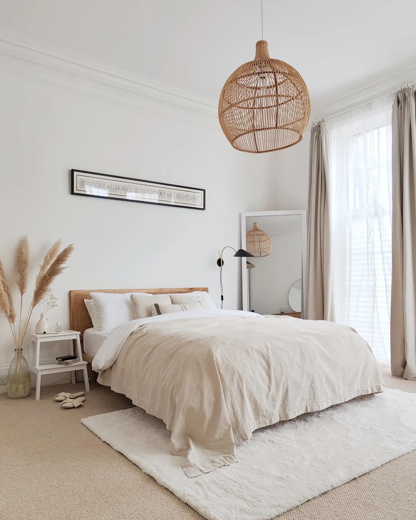 white bedroom rug