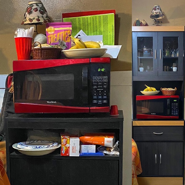 microwave kitchen cabinet blissfoily_