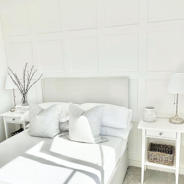 white bedroom twin bed