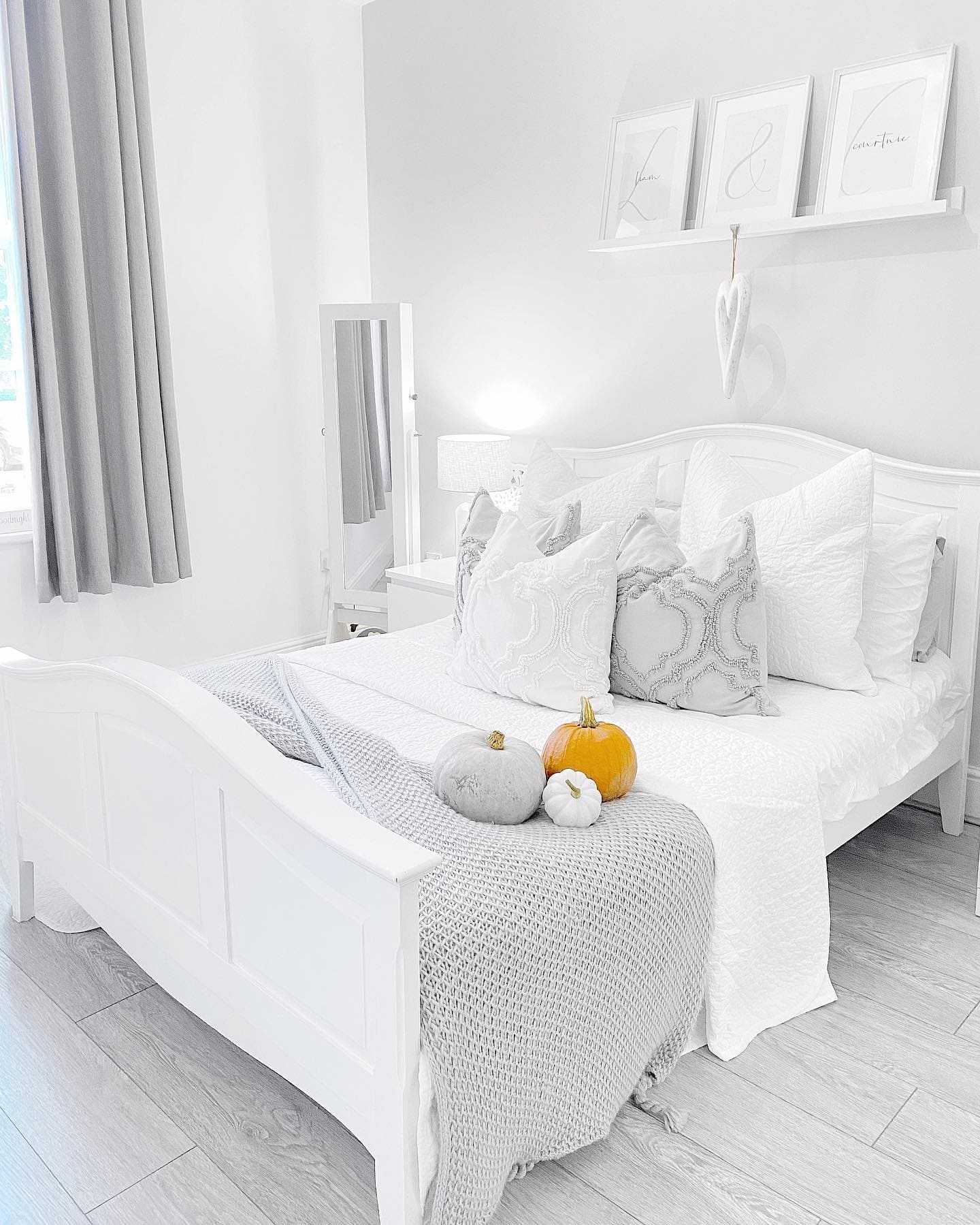 white bedroom frame