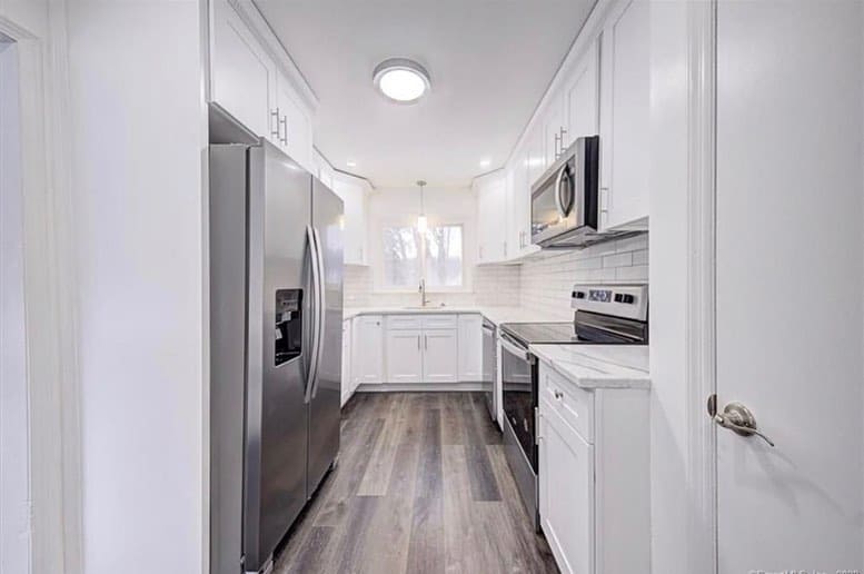 white kitchen cabinet